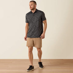 Men Jacquard Printed Fitted Polo | Ariat Online
