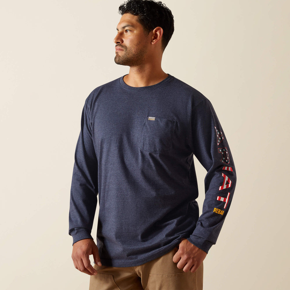 Men Rebar Cotton Strong Standard Logo Pocket T-Shirt | Ariat us