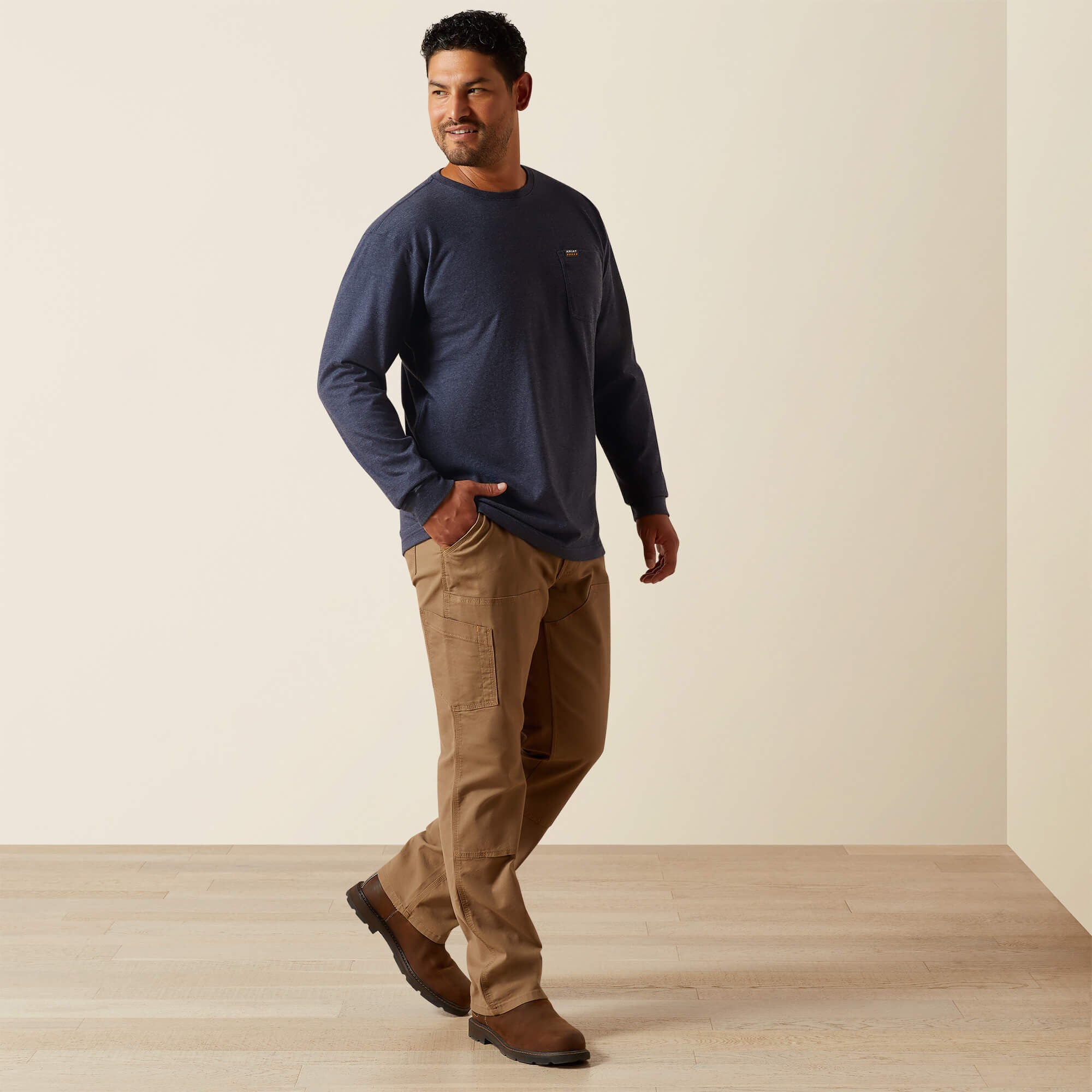 Men Rebar Cotton Strong Standard Logo Pocket T-Shirt | Ariat us