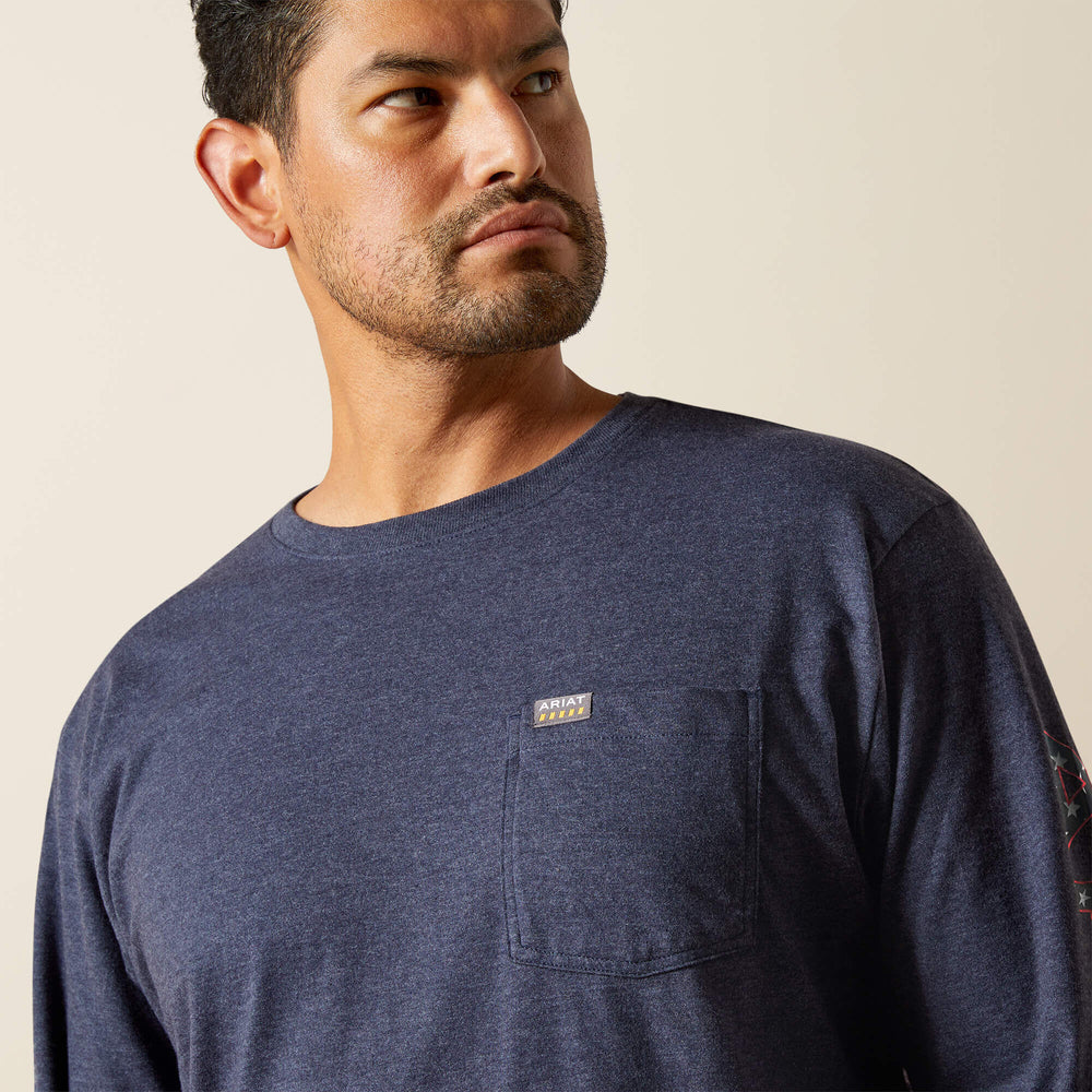 Men Rebar Cotton Strong Standard Logo Pocket T-Shirt | Ariat us