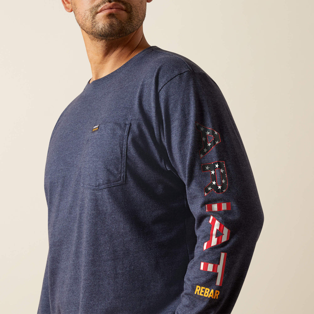 Men Rebar Cotton Strong Standard Logo Pocket T-Shirt | Ariat us