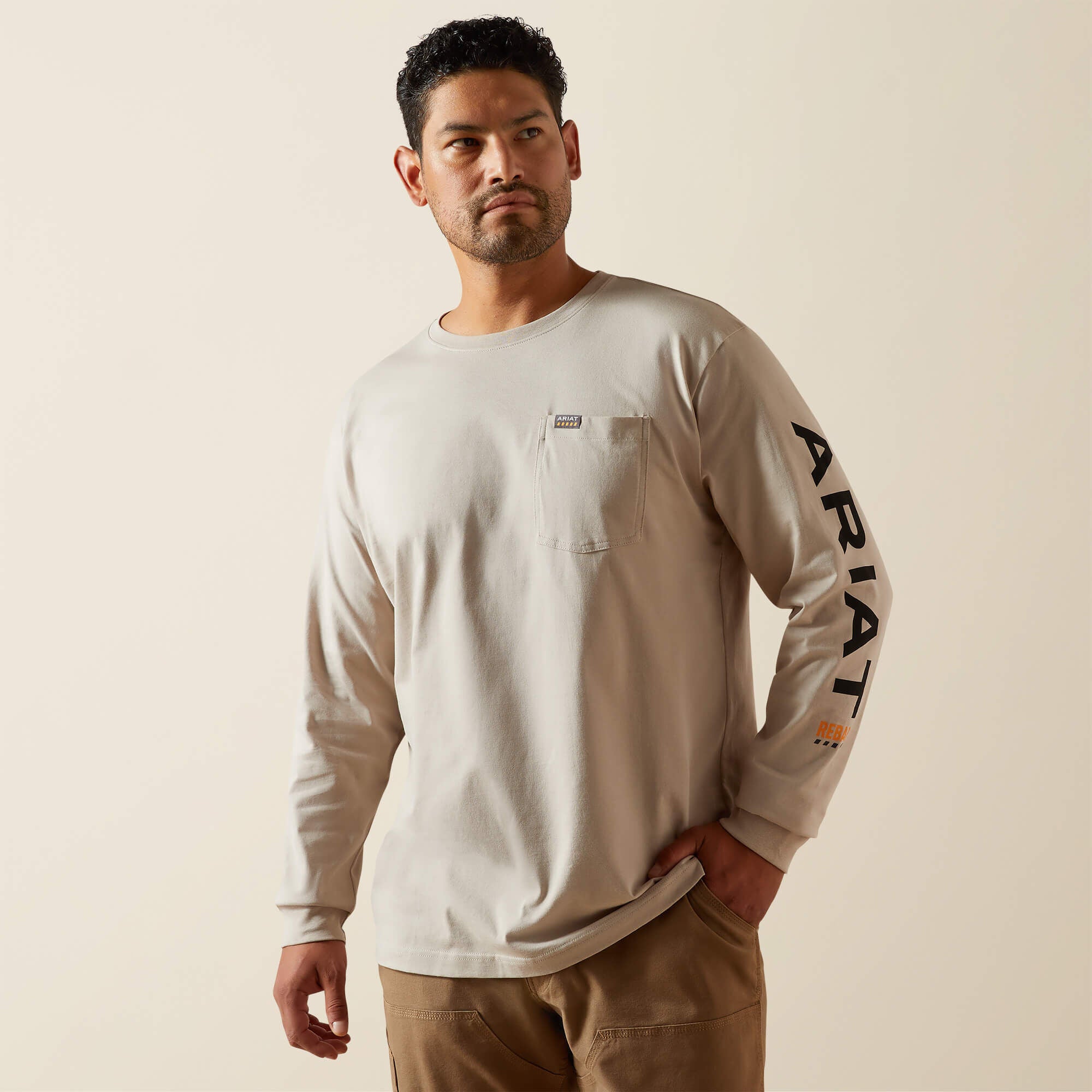 Men Rebar Cotton Strong Standard Logo Pocket T-Shirt | Ariat Discount