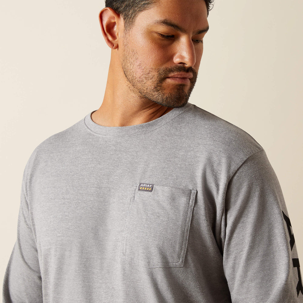 Men Rebar Cotton Strong Standard Logo Pocket T-Shirt | Ariat us