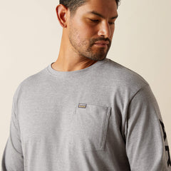 Men Rebar Cotton Strong Standard Logo Pocket T-Shirt | Ariat us
