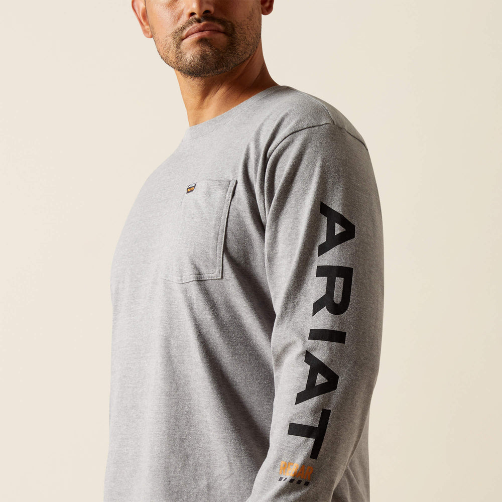 Men Rebar Cotton Strong Standard Logo Pocket T-Shirt | Ariat us