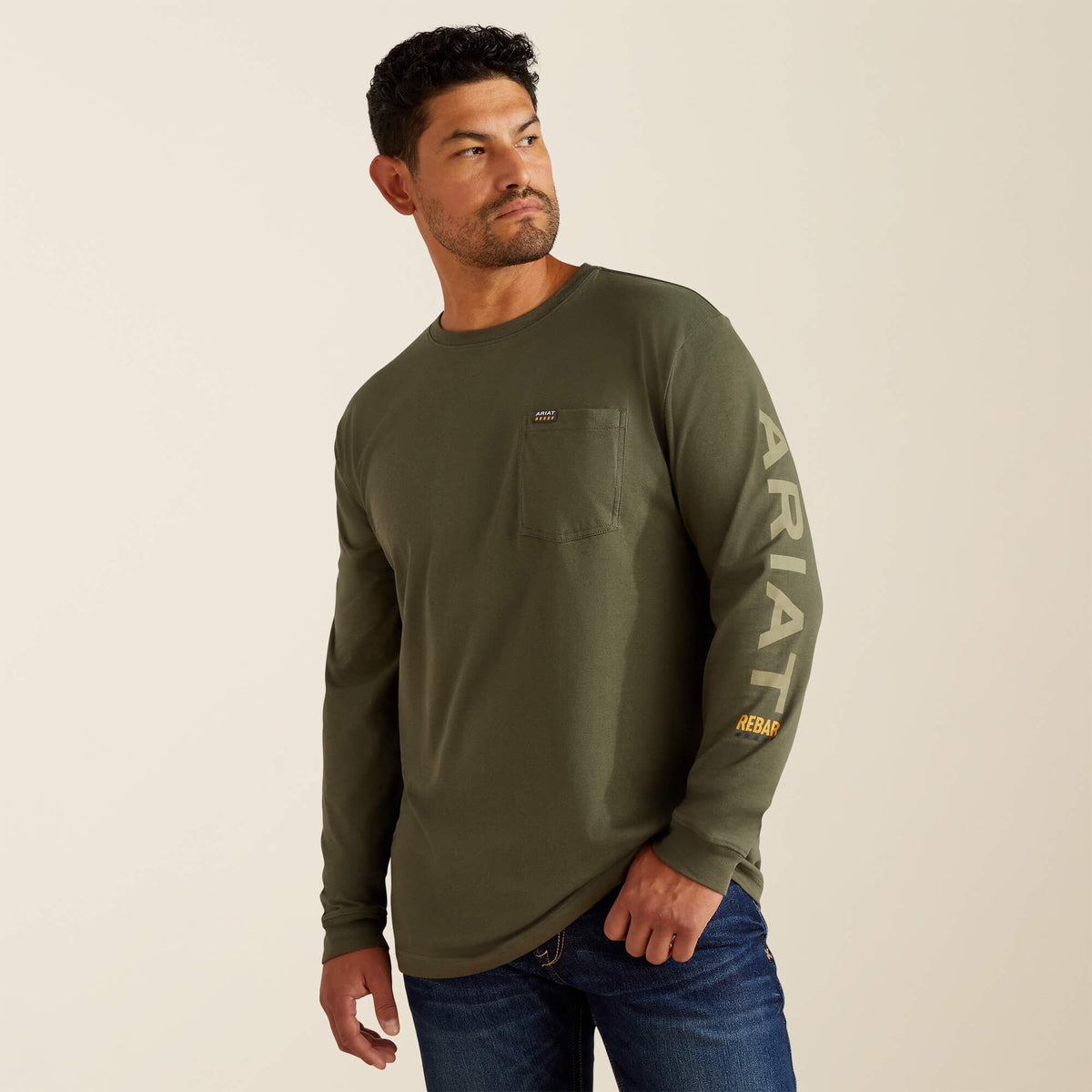 Men Rebar Cotton Strong Standard Logo Pocket T-Shirt | Ariat on sale