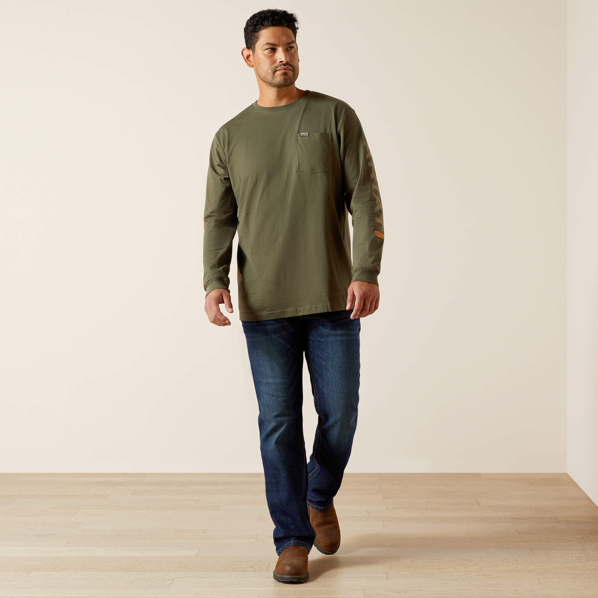 Men Rebar Cotton Strong Standard Logo Pocket T-Shirt | Ariat on sale