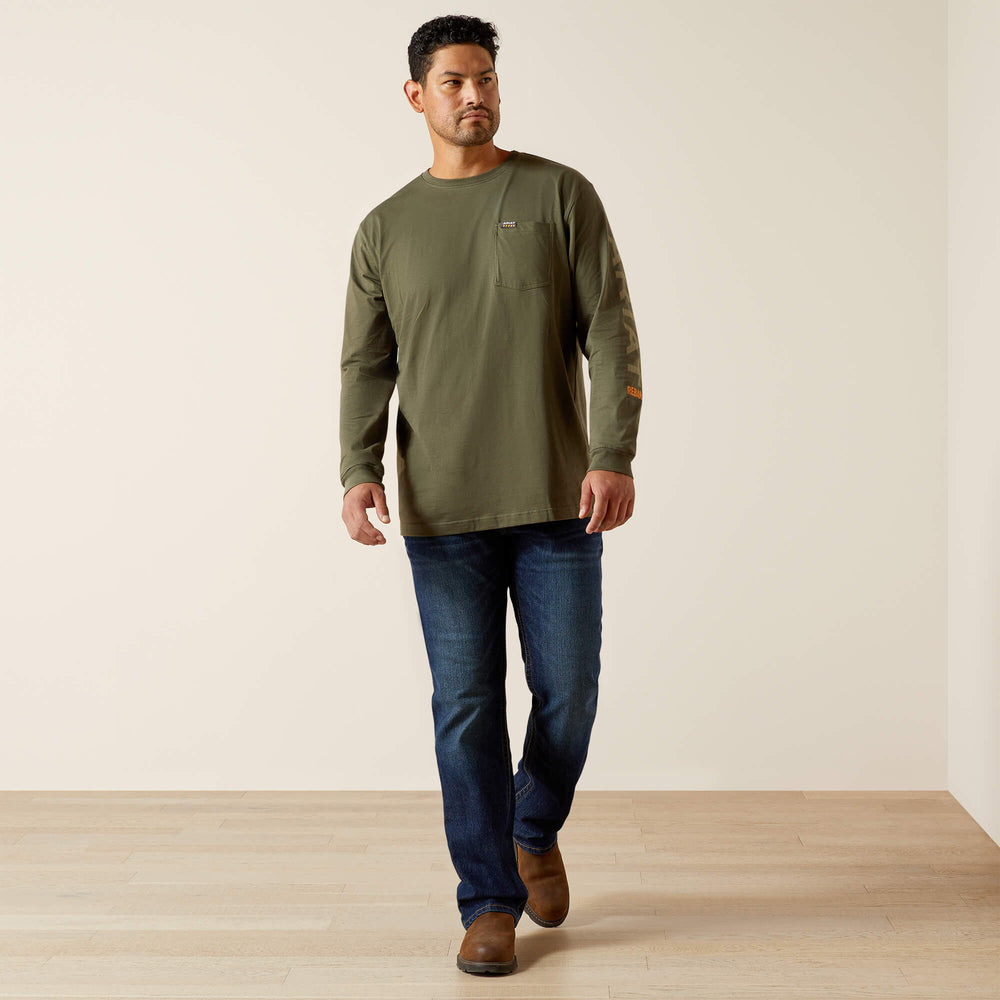 Men Rebar Cotton Strong Standard Logo Pocket T-Shirt | Ariat on sale