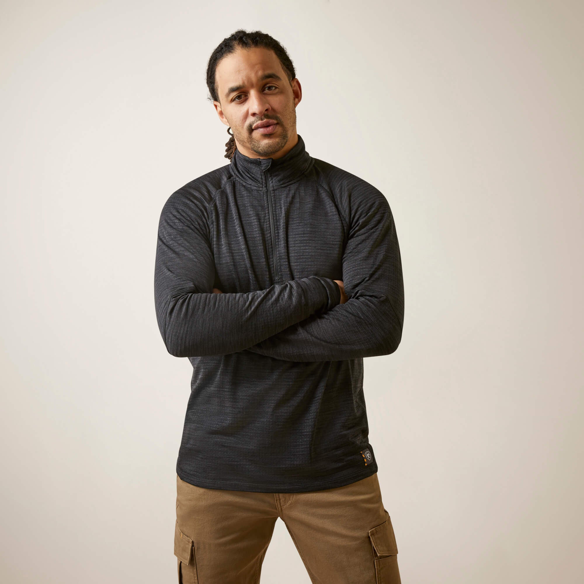 Men Rebar Gridwork Baselayer 1/4 Zip T-Shirt | Ariat us