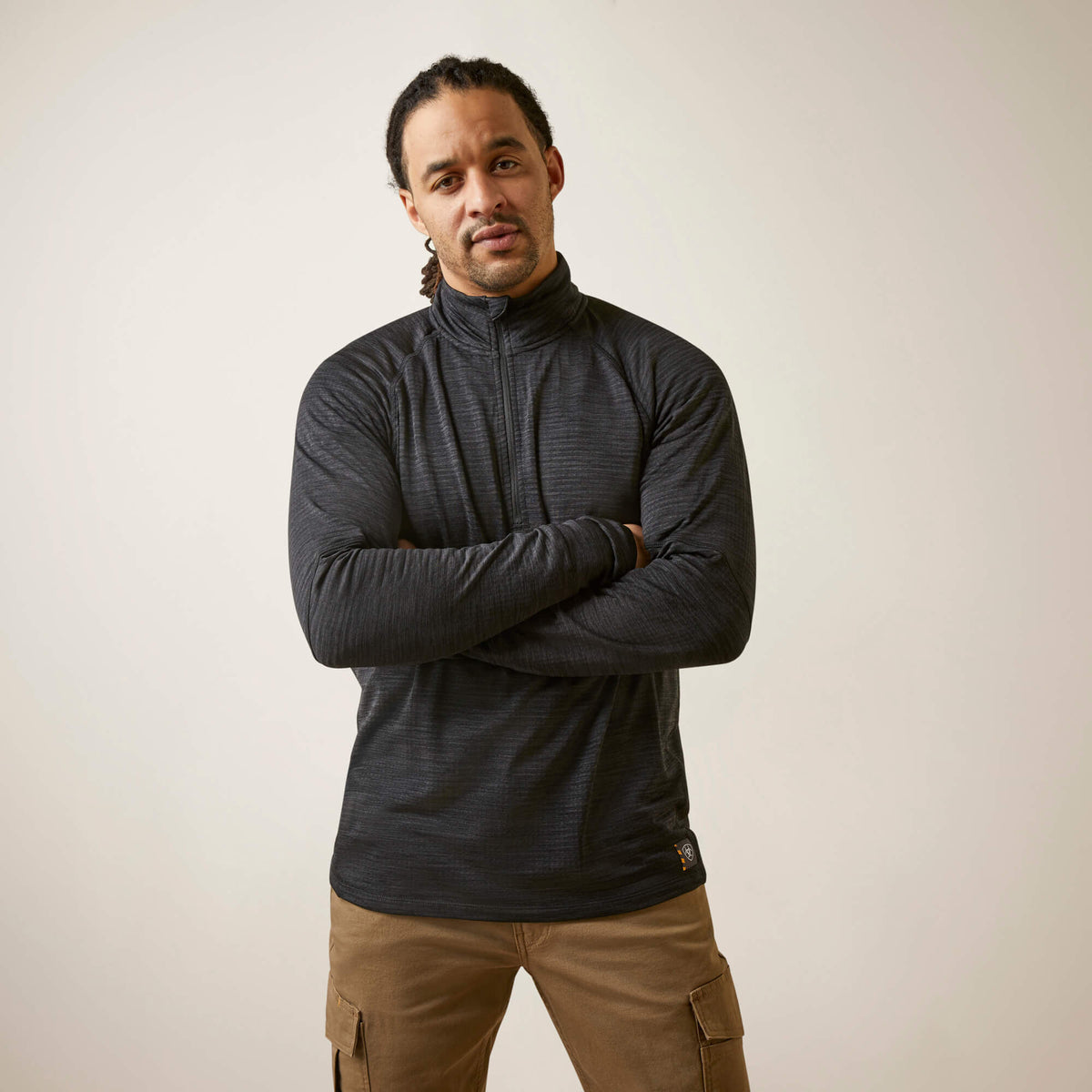 Men Rebar Gridwork Baselayer 1/4 Zip T-Shirt | Ariat us
