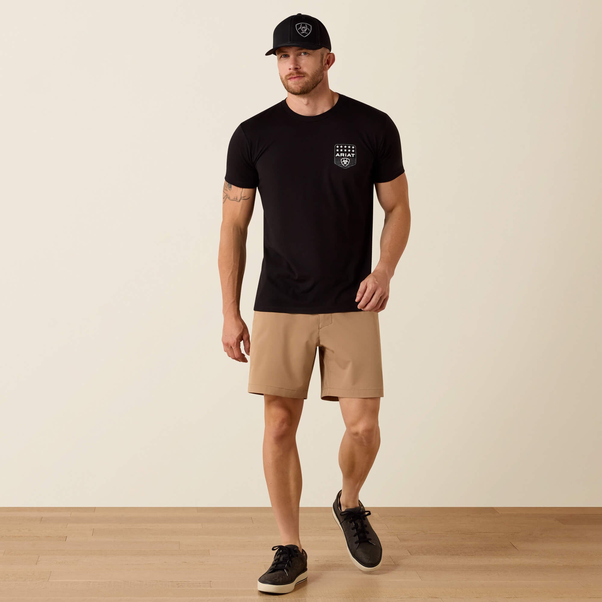 Men Ariat Stripe Patriotic Badge T-Shirt | Ariat