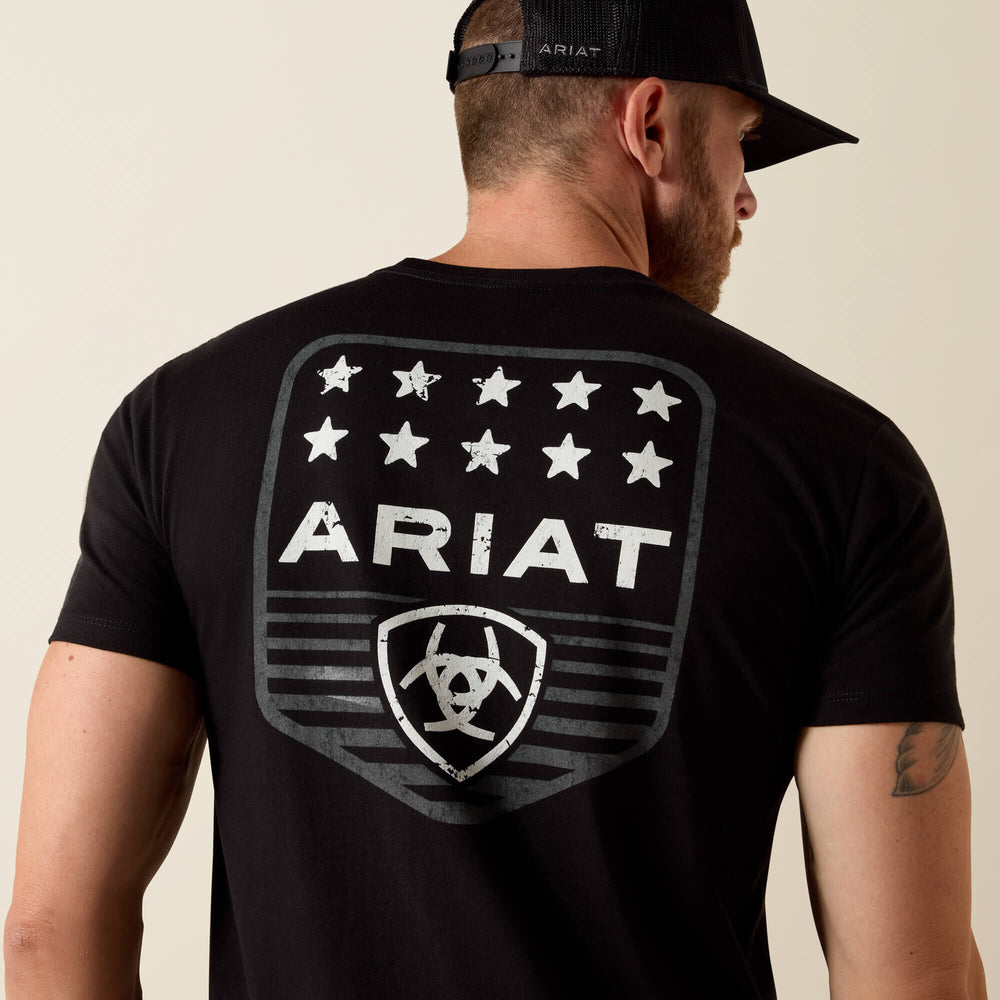 Men Ariat Stripe Patriotic Badge T-Shirt | Ariat