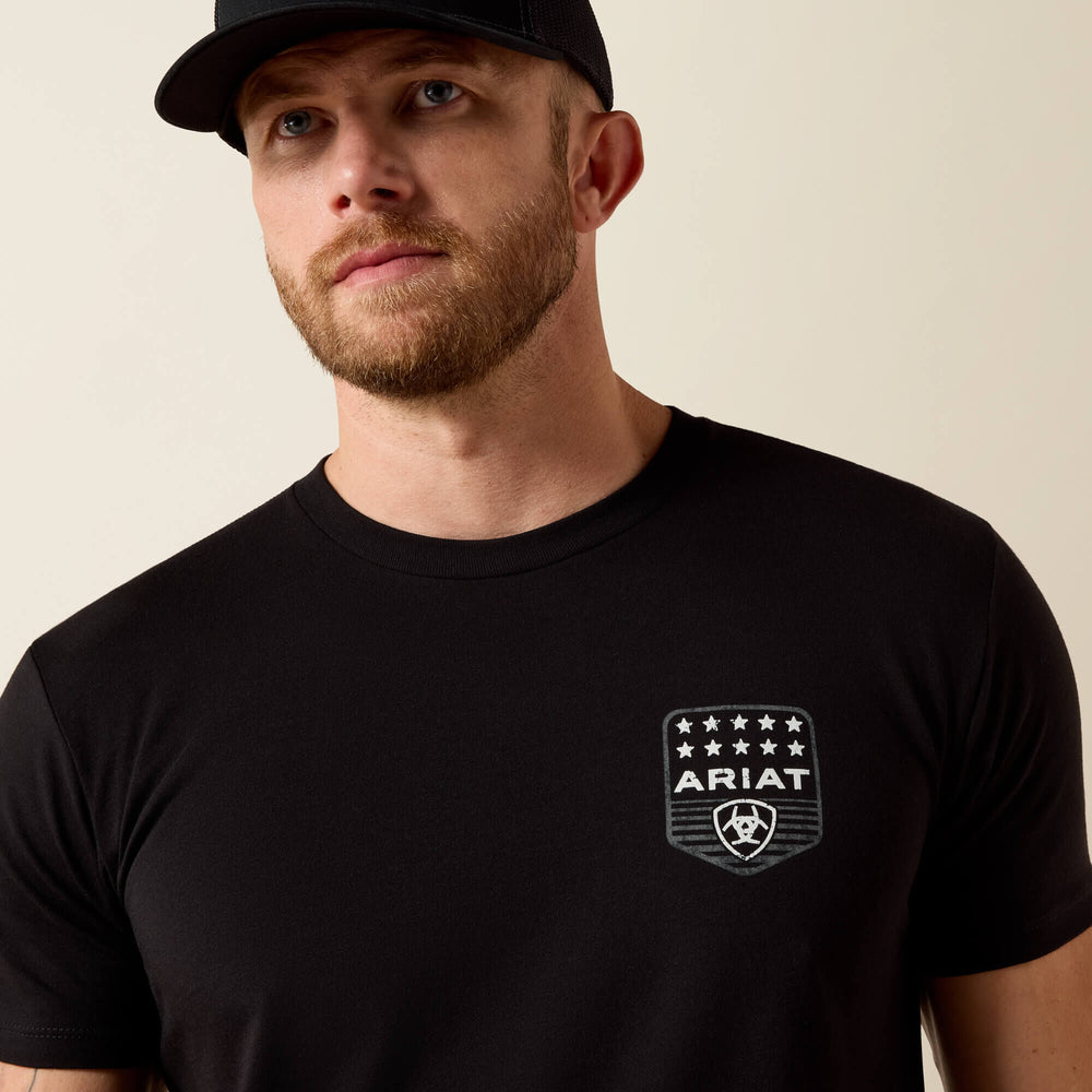 Men Ariat Stripe Patriotic Badge T-Shirt | Ariat