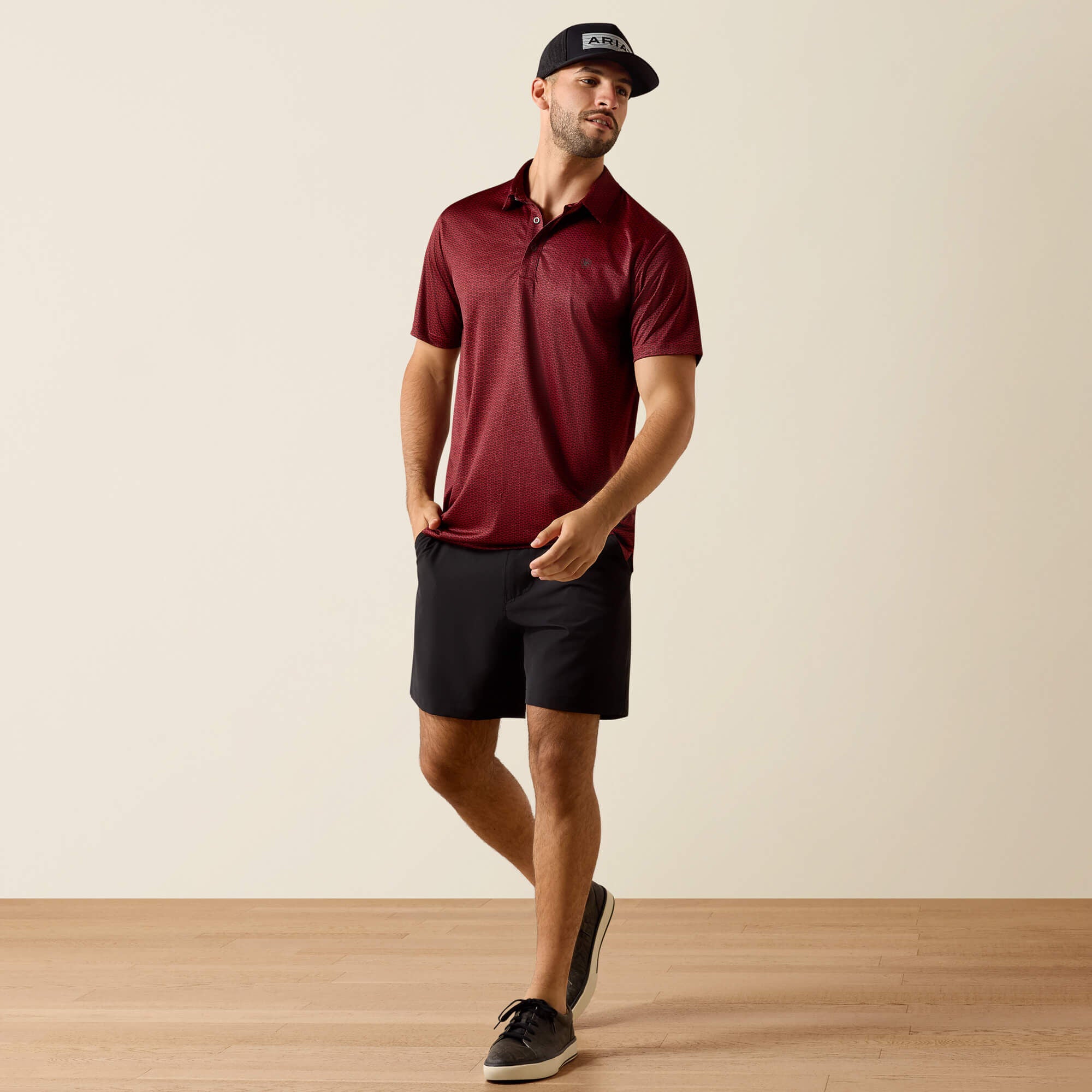 Men All Over Print Fitted Polo | Ariat near me