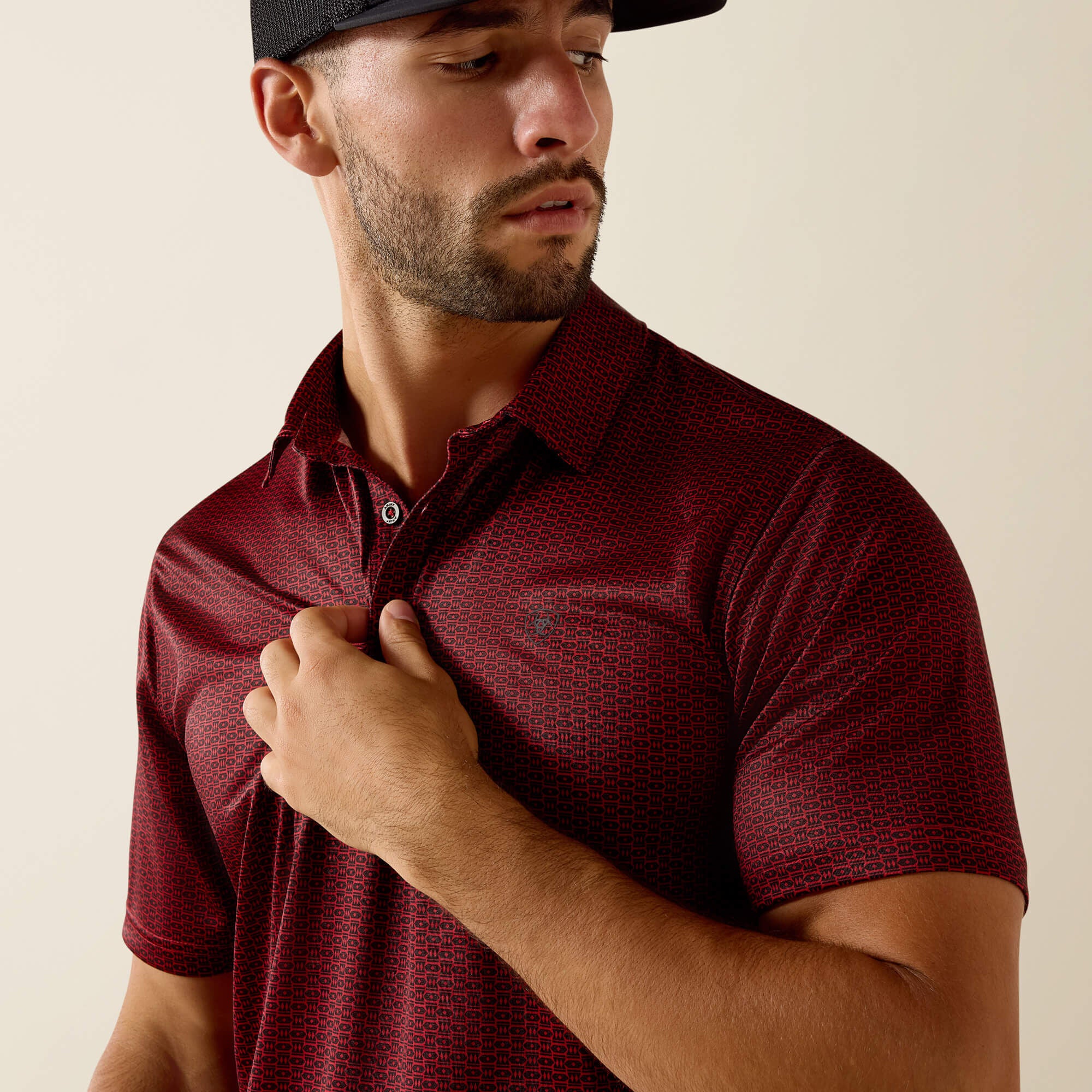 Men All Over Print Fitted Polo | Ariat near me