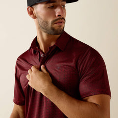 Men All Over Print Fitted Polo | Ariat near me