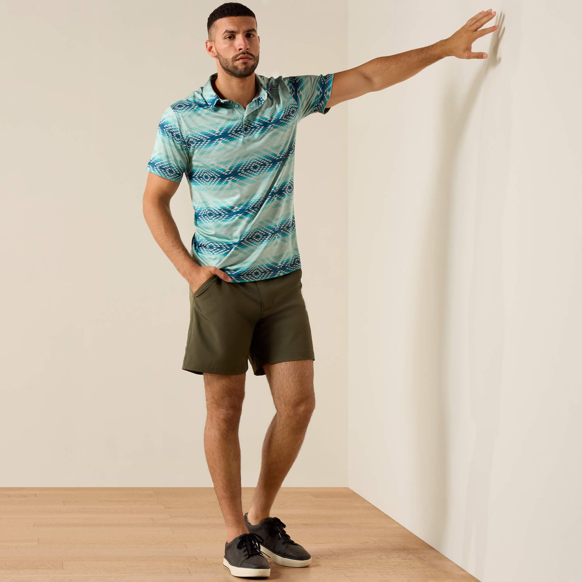 Men All Over Print Heathered Classic Fit Polo | Ariat on sale