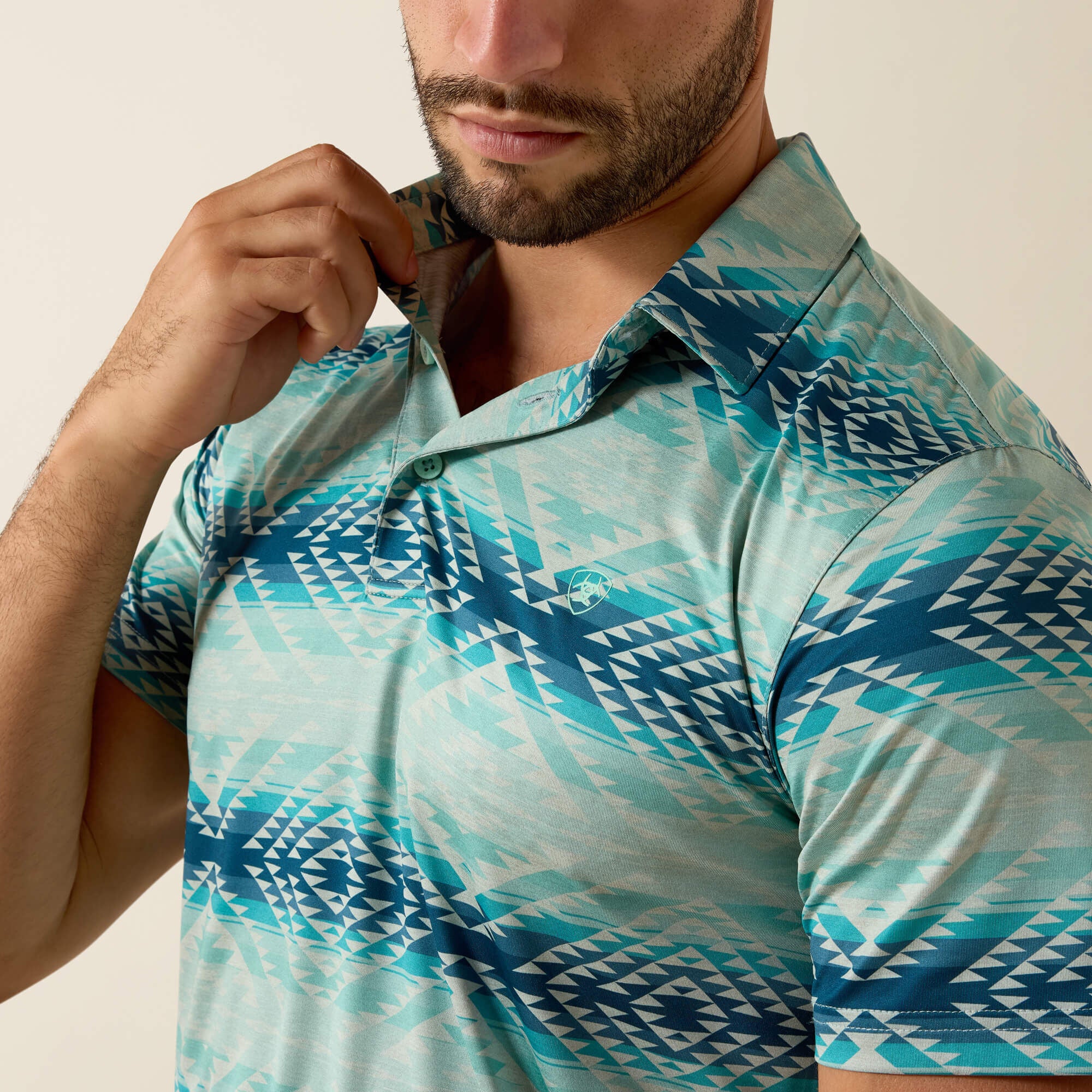 Men All Over Print Heathered Classic Fit Polo | Ariat on sale