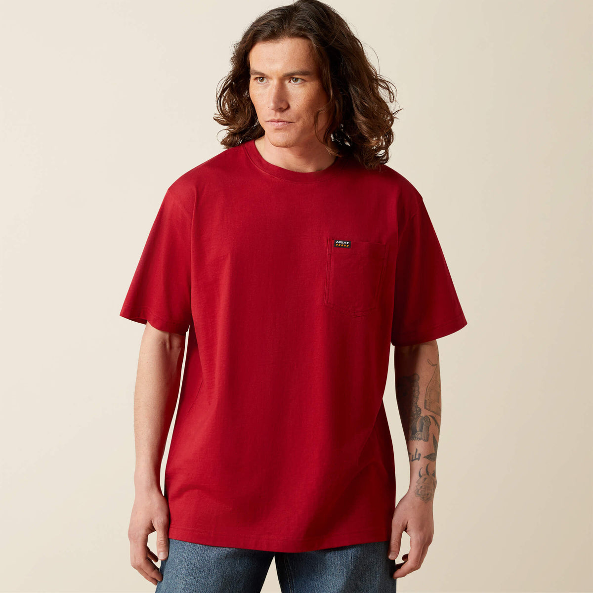 Men Rebar Cotton Strong Standard Pocket T-Shirt | Ariat Discount