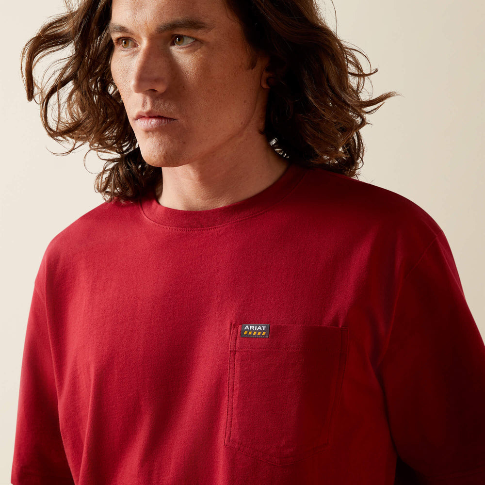 Men Rebar Cotton Strong Standard Pocket T-Shirt | Ariat Discount
