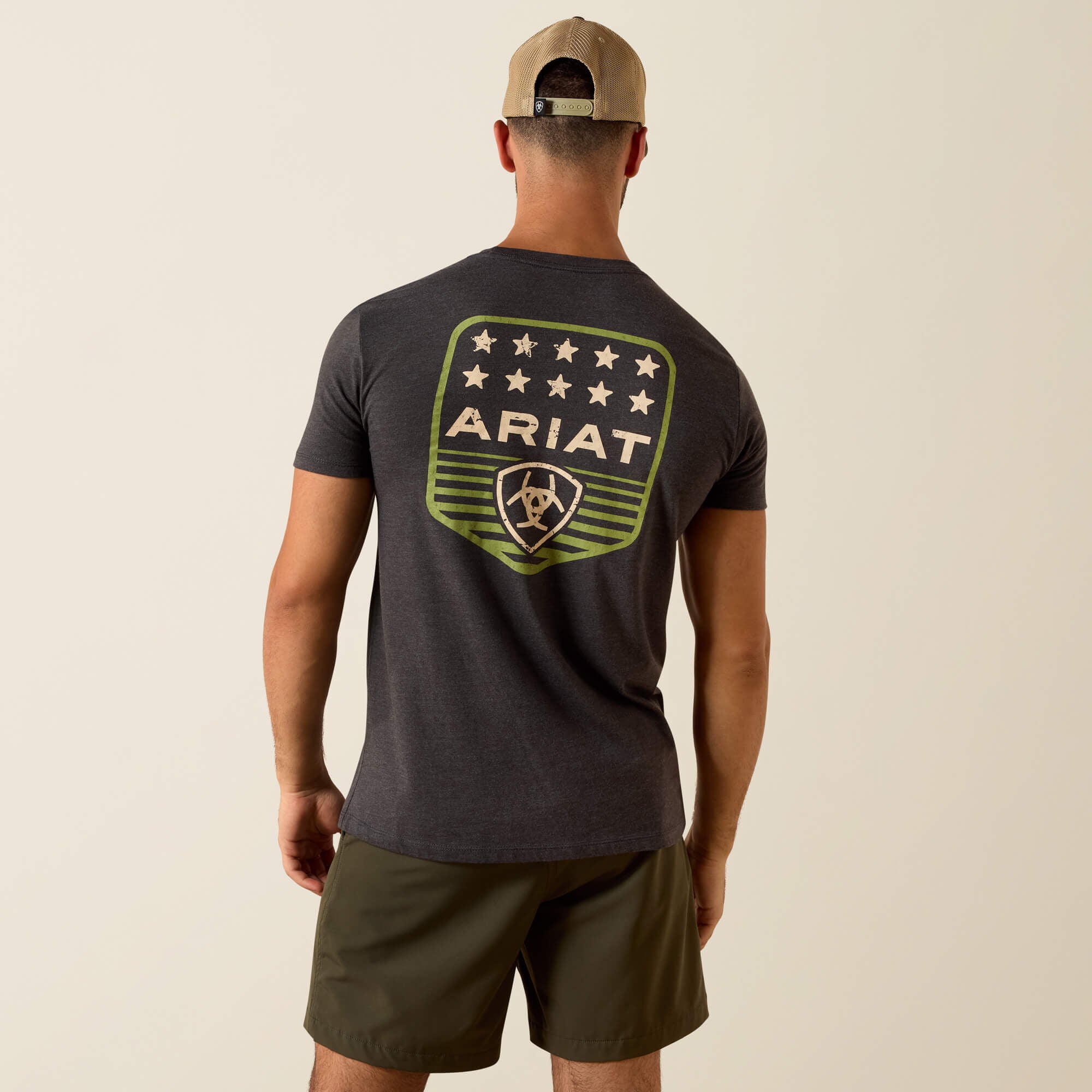 Men Ariat Stripe Patriotic Badge T-Shirt | Ariat Outlet