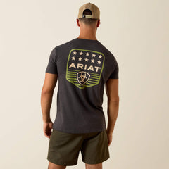 Men Ariat Stripe Patriotic Badge T-Shirt | Ariat Outlet