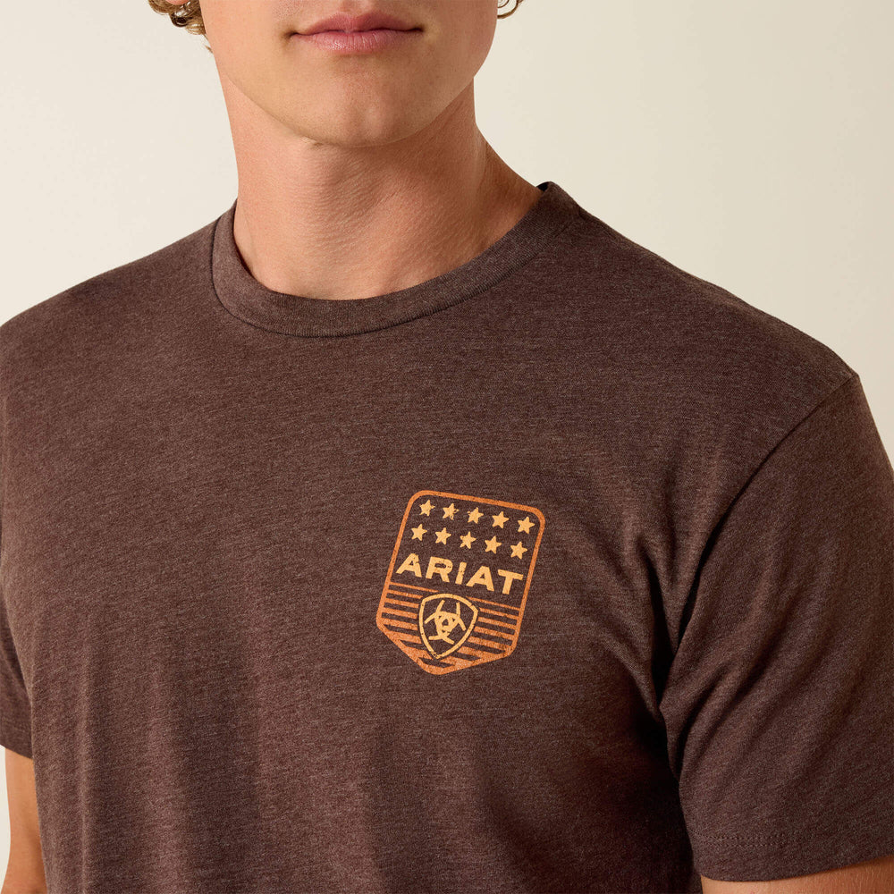 Men Ariat Stripe Patriotic Badge T-Shirt | Ariat on sale