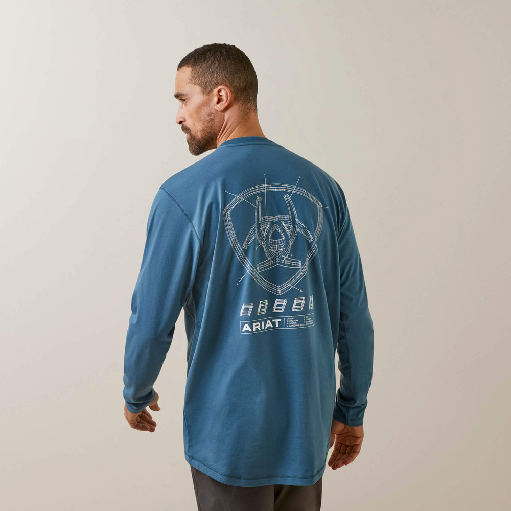 Men Rebar Workman Blueprint | Ariat for sale