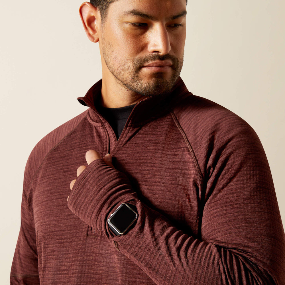 Men Rebar Gridwork Baselayer 1/4 Zip T-Shirt | Ariat for sale