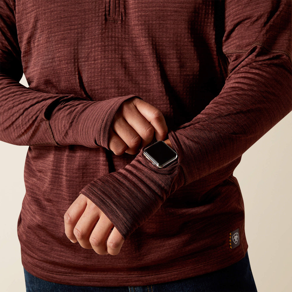 Men Rebar Gridwork Baselayer 1/4 Zip T-Shirt | Ariat for sale