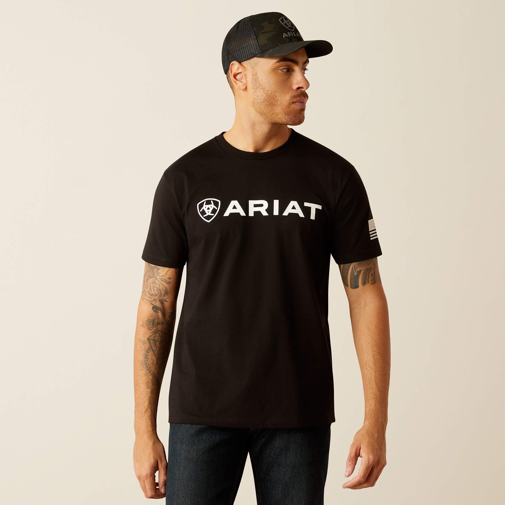Men Ariat Shield Flag T-Shirt | Ariat Outlet