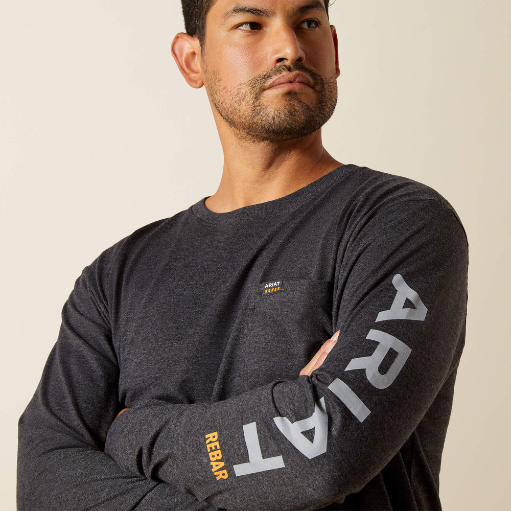Men Rebar Cotton Strong Standard Logo Pocket T-Shirt | Ariat