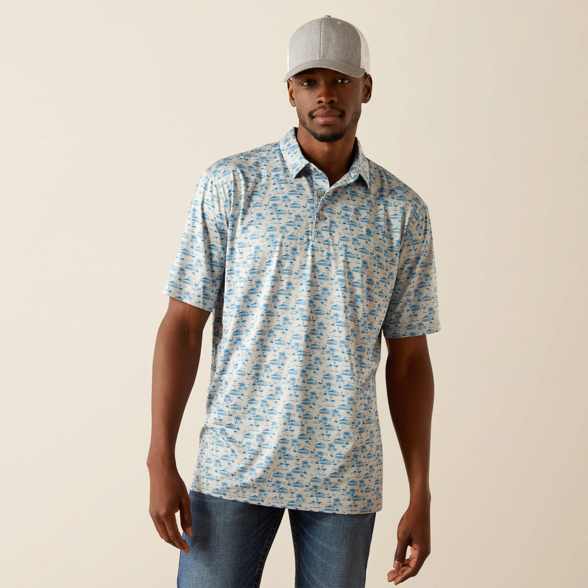 Men Charger 2.0 Printed Polo | Ariat on sale