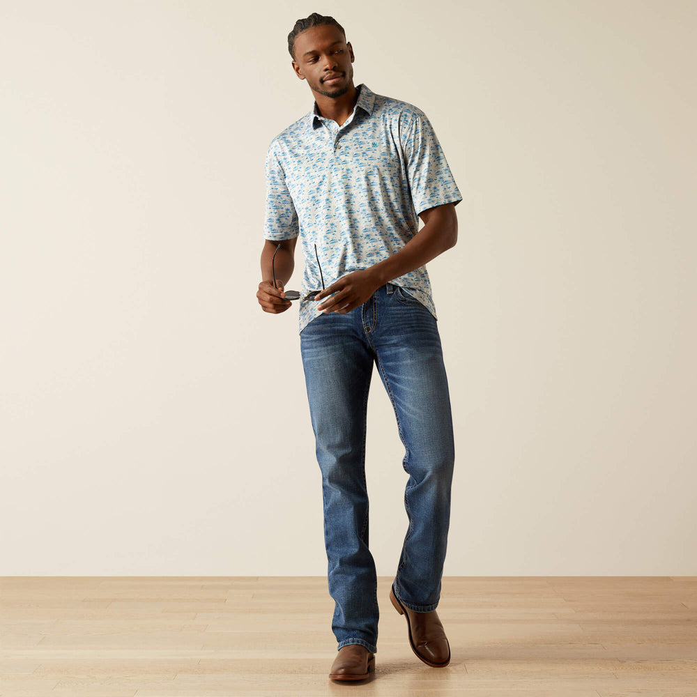 Men Charger 2.0 Printed Polo | Ariat on sale