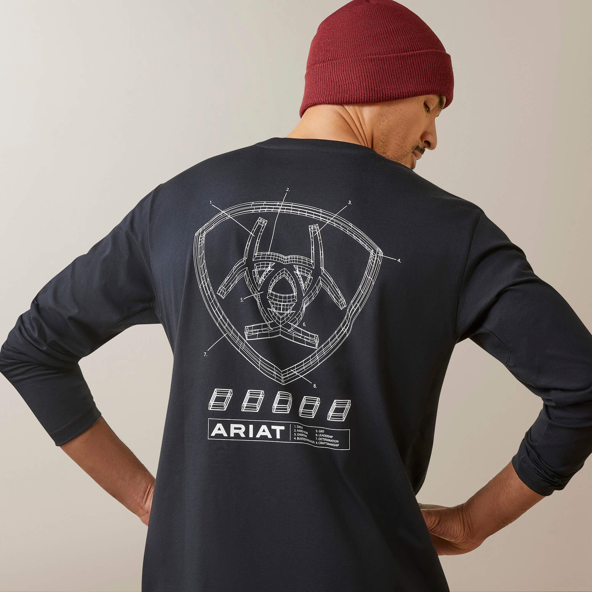 Men Rebar Workman Blueprint | Ariat Discount