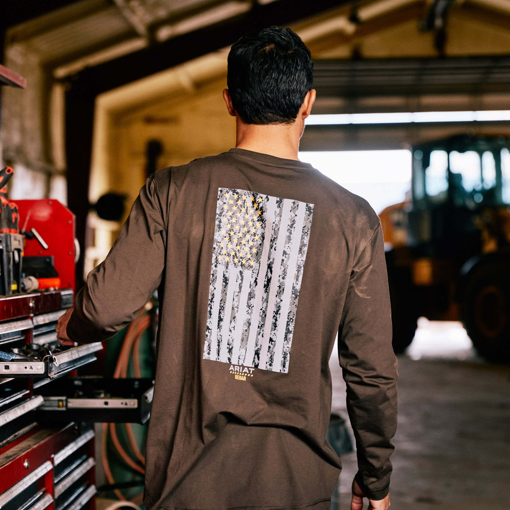 Men Rebar Workman Reflective Flag Graphic T-Shirt | Ariat near me