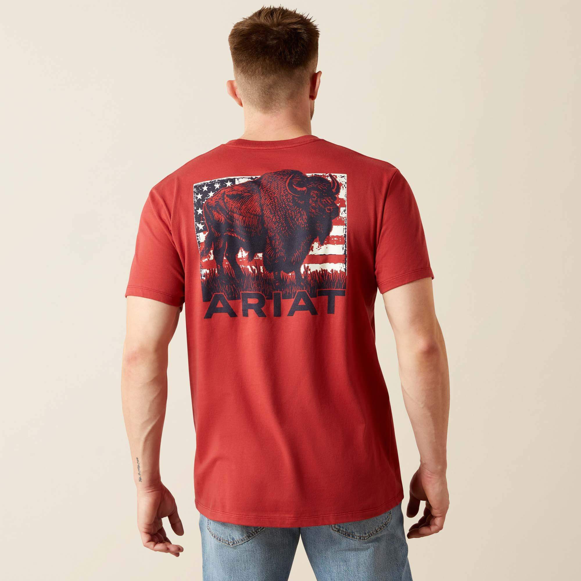 Men Ariat Buffalo Flag T-Shirt | Ariat for sale