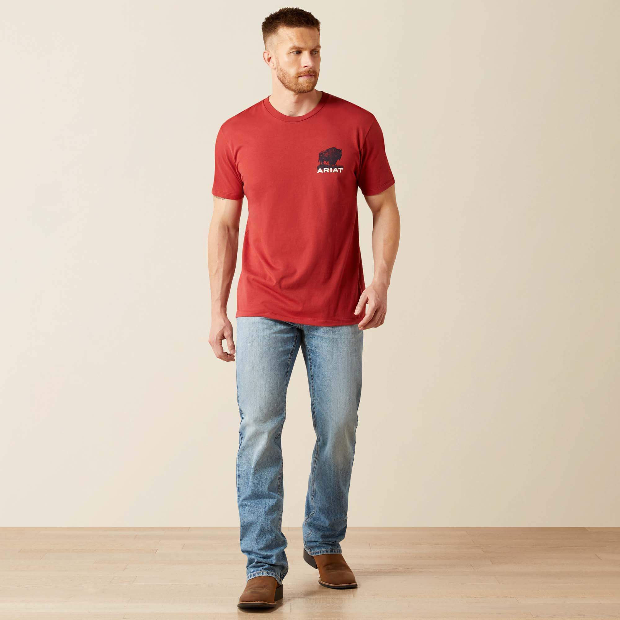 Men Ariat Buffalo Flag T-Shirt | Ariat for sale