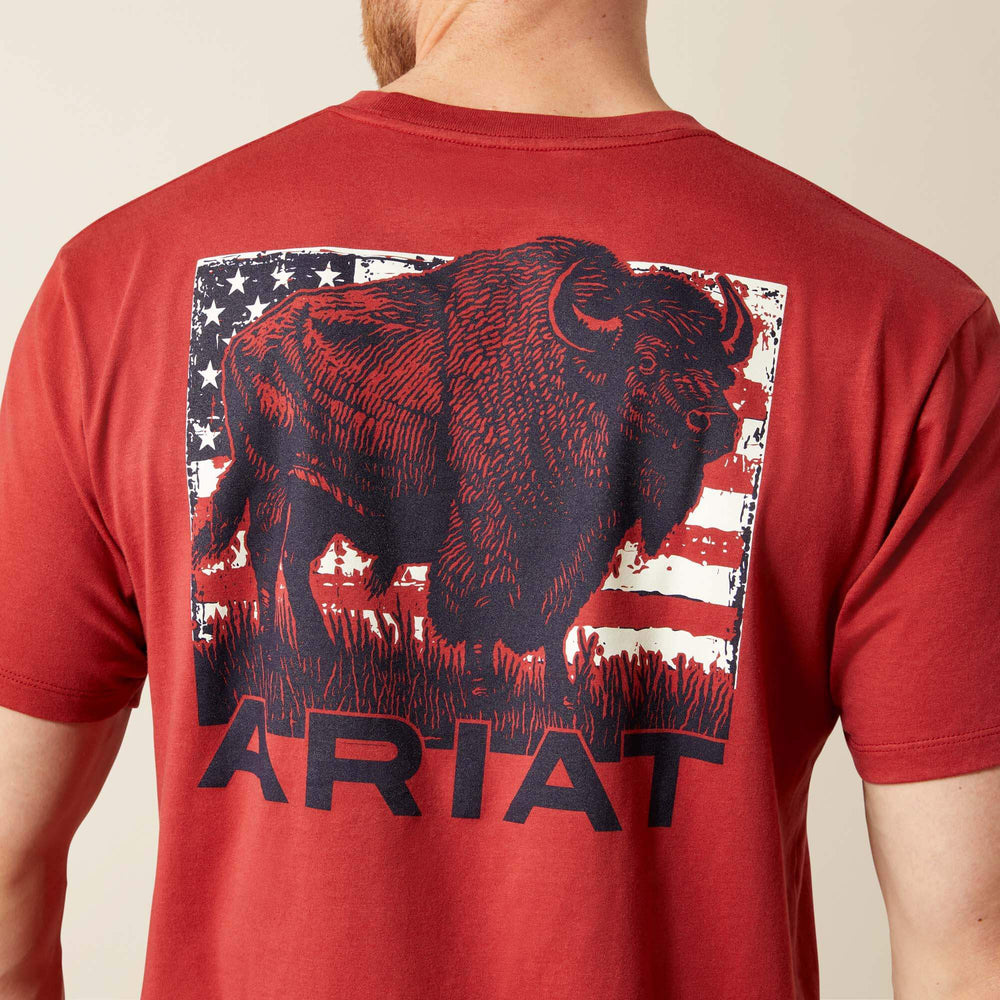 Men Ariat Buffalo Flag T-Shirt | Ariat for sale