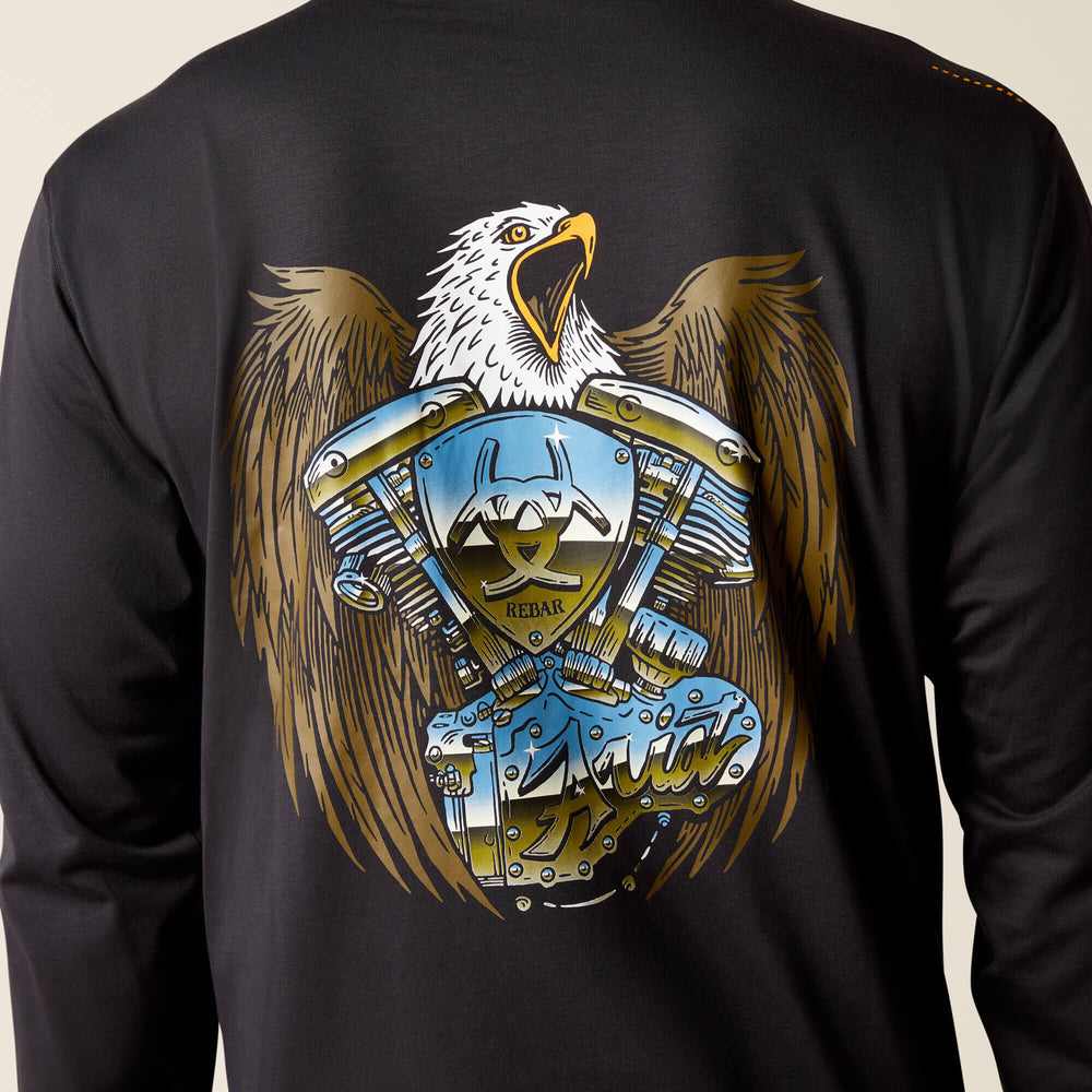 Men Rebar Workman Chrome Moto Eagle T-Shirt | Ariat Discount