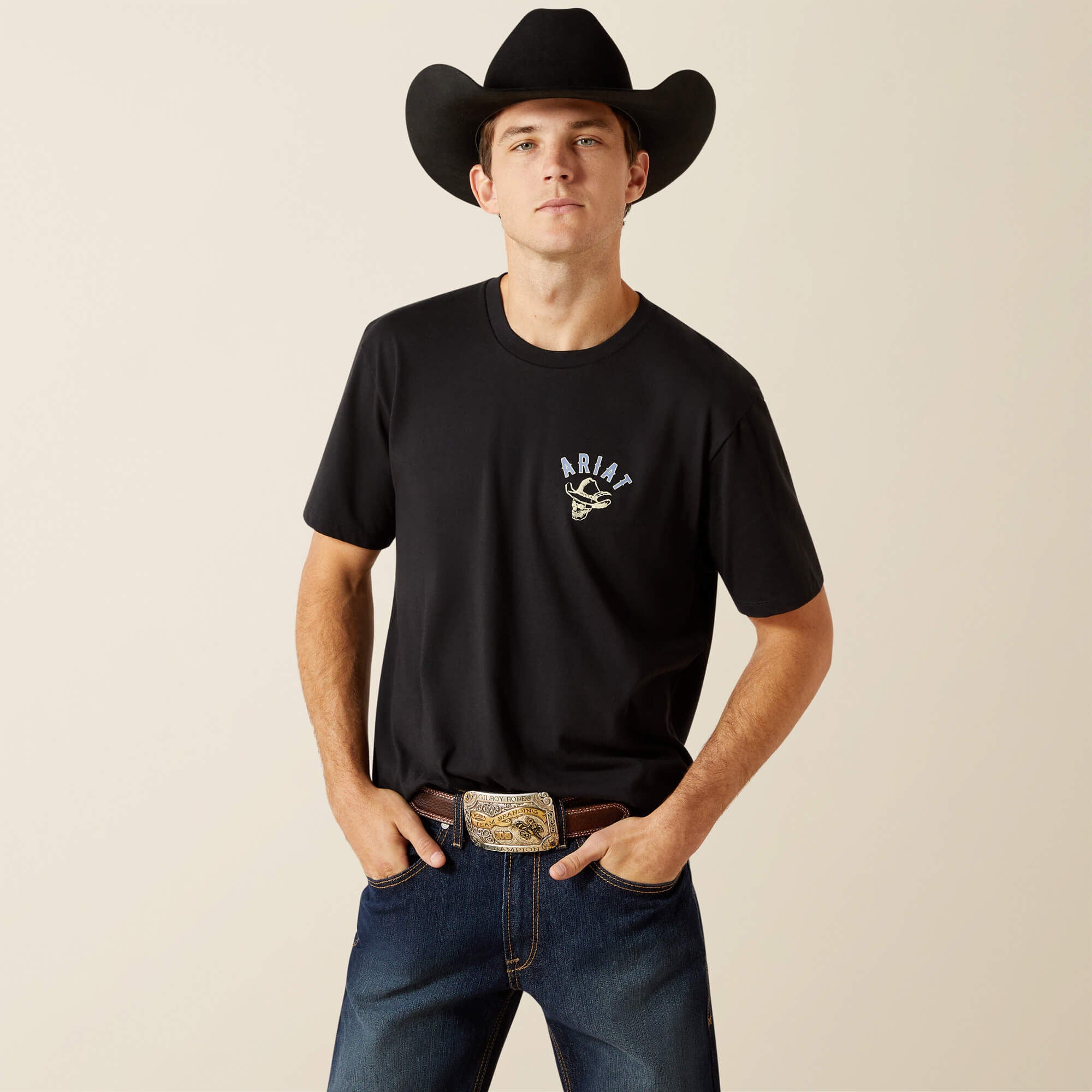 Men Ariat Stitched Skull T-Shirt | Ariat near me
