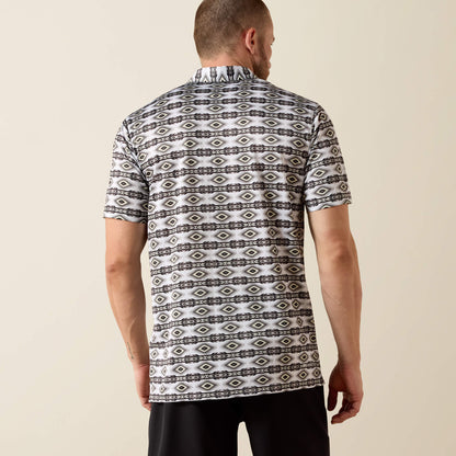 Men All Over Print Fitted Polo | Ariat us