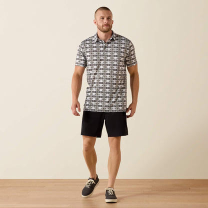 Men All Over Print Fitted Polo | Ariat us