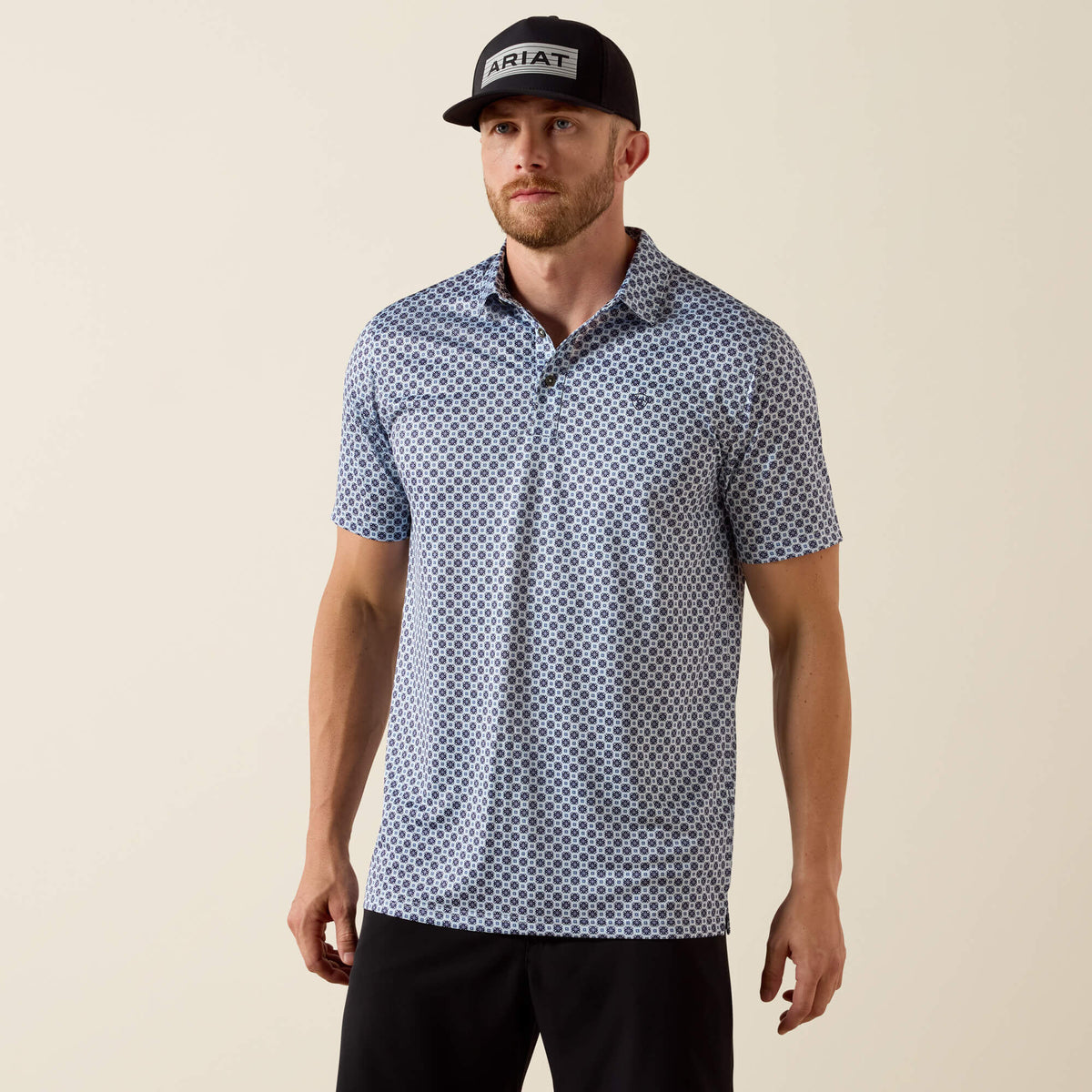 Men All Over Print Fitted Polo | Ariat