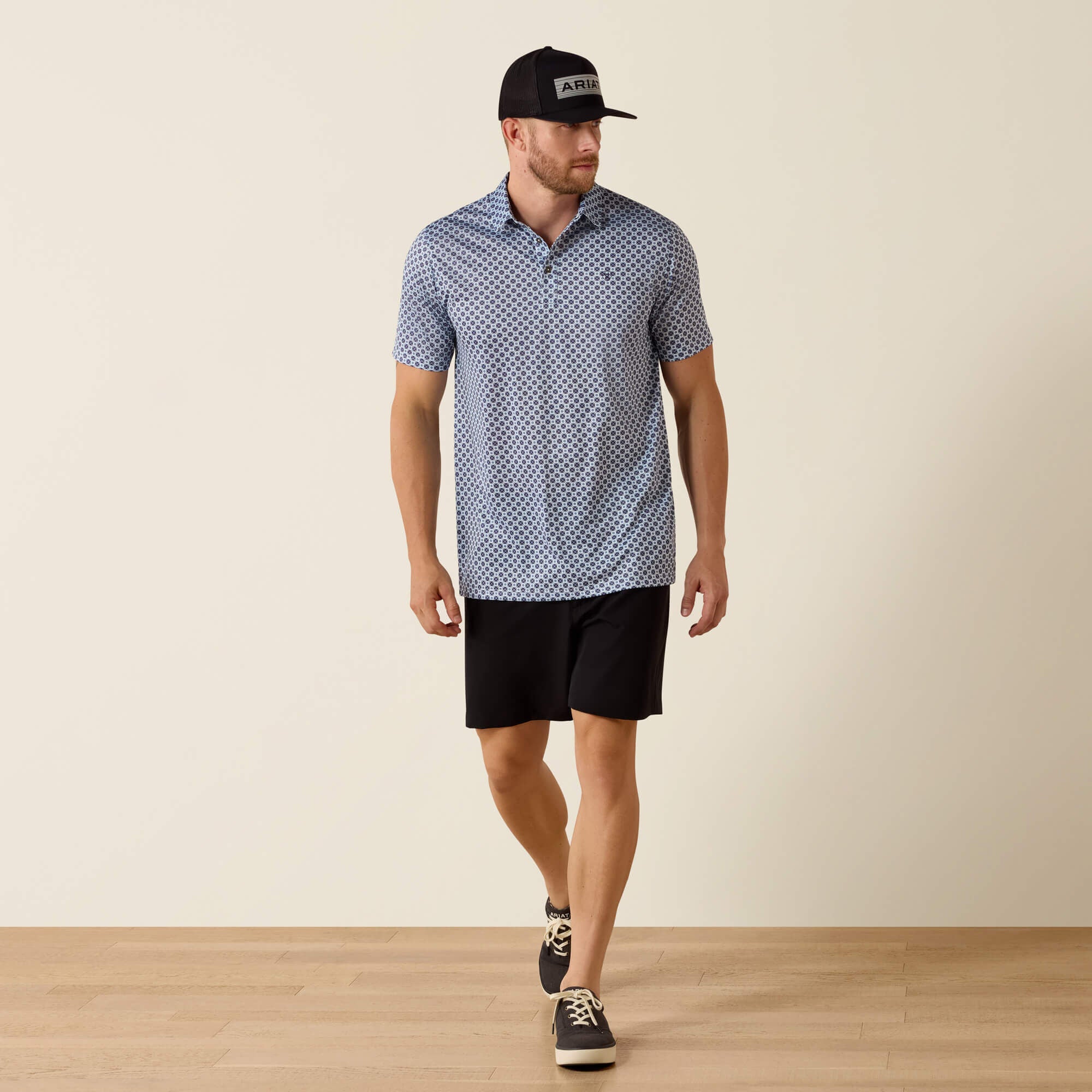 Men All Over Print Fitted Polo | Ariat
