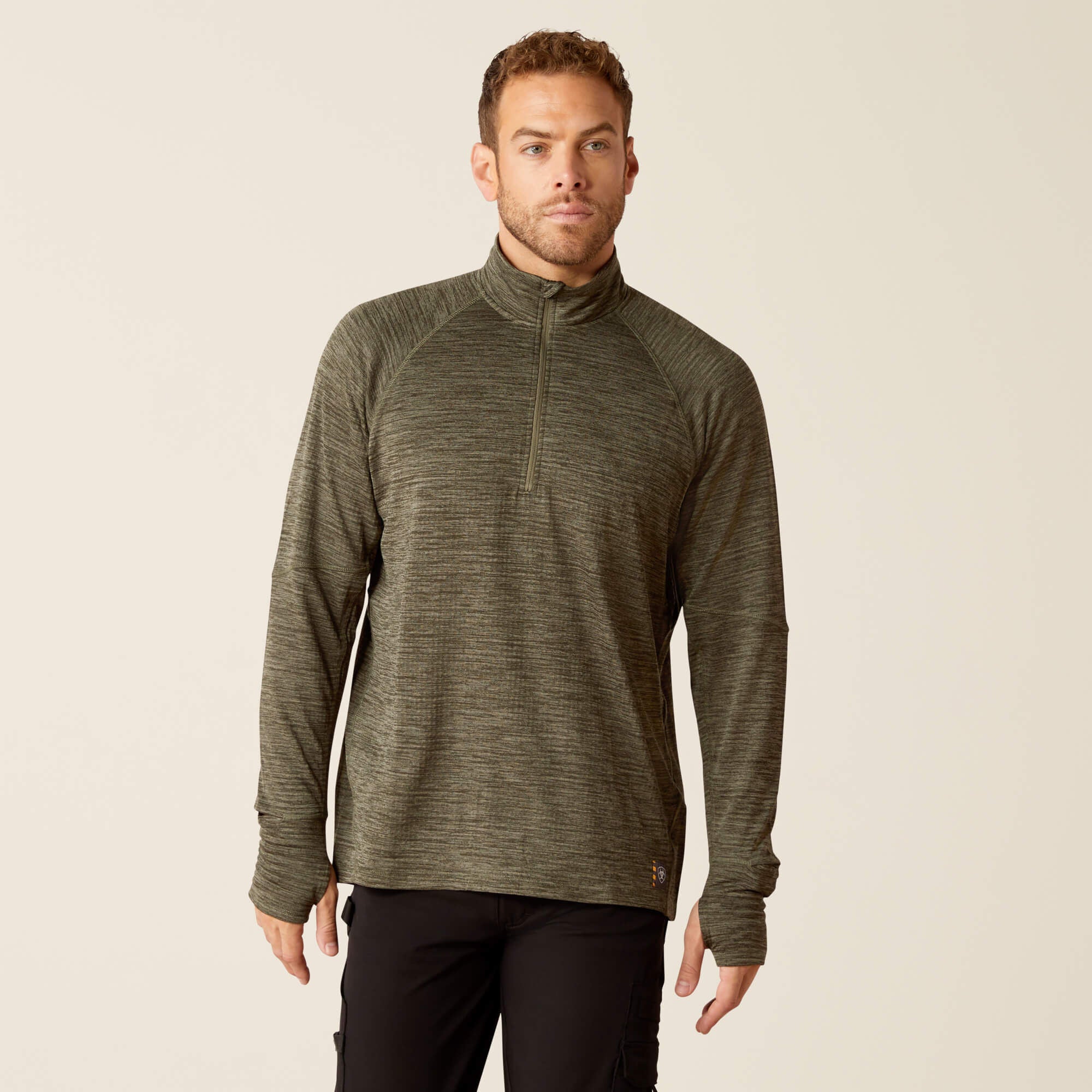 Men Rebar Gridwork Baselayer 1/4 Zip T-Shirt | Ariat Discount