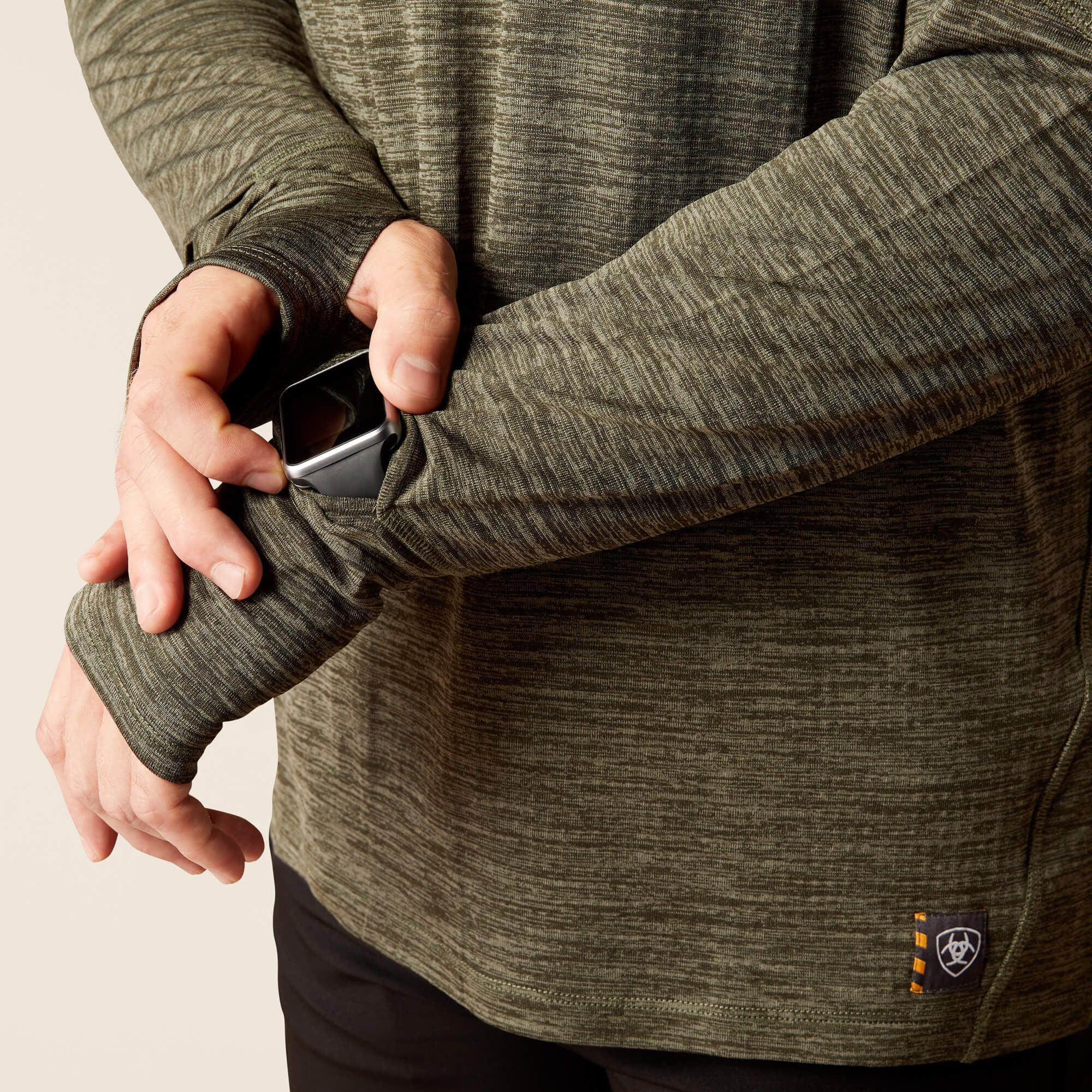 Men Rebar Gridwork Baselayer 1/4 Zip T-Shirt | Ariat Discount