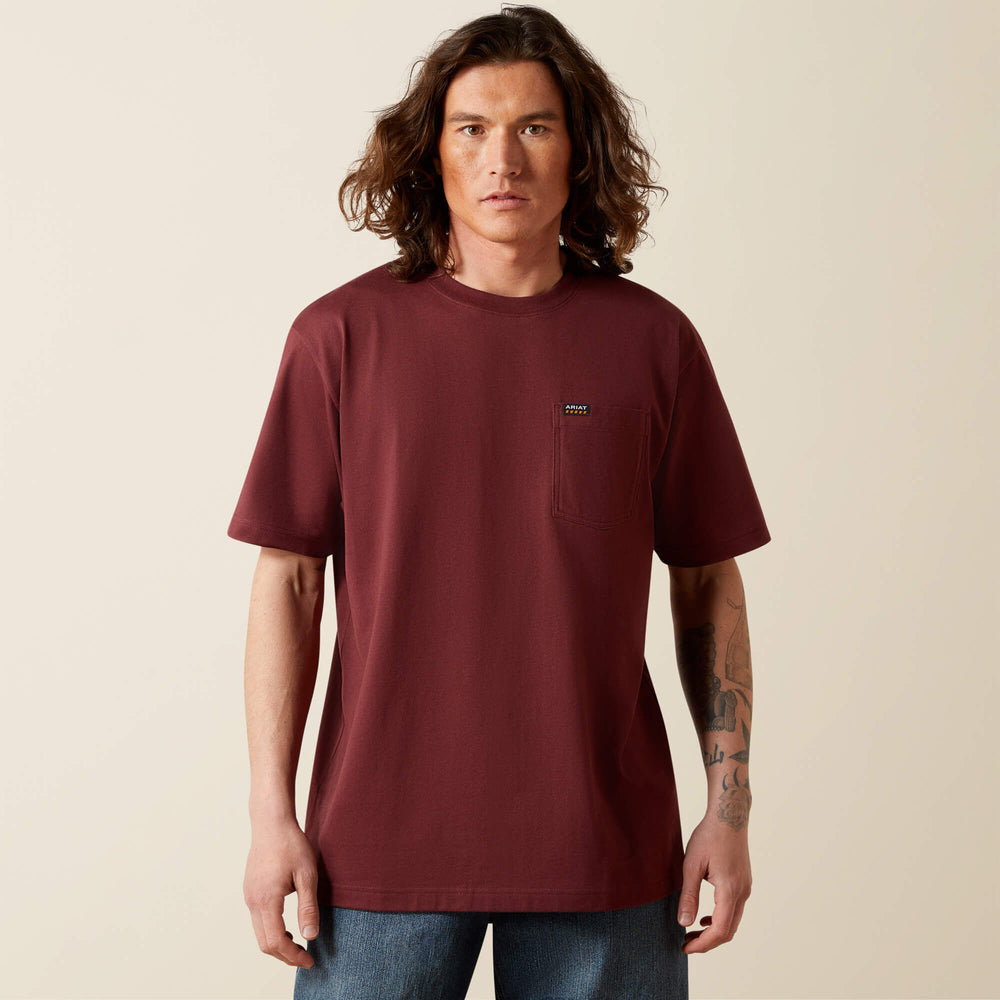 Men Rebar Cotton Strong Standard Pocket T-Shirt | Ariat us