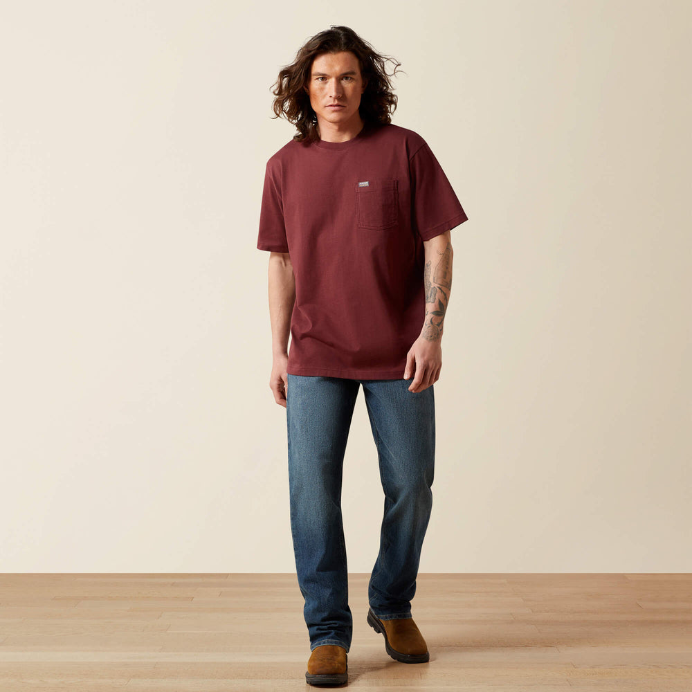 Men Rebar Cotton Strong Standard Pocket T-Shirt | Ariat us
