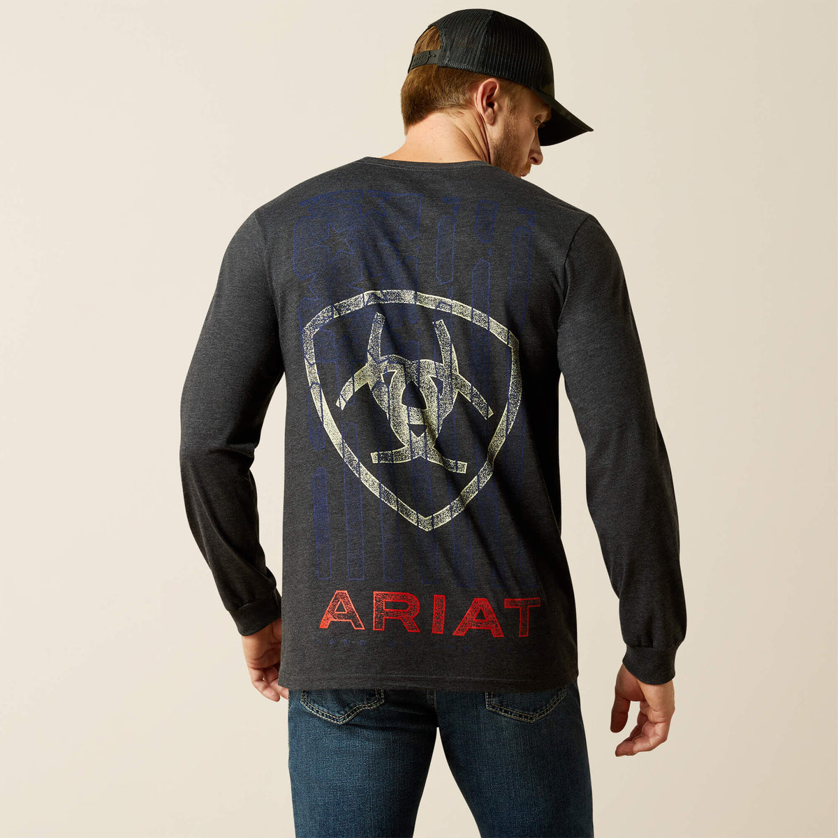 Men Ariat Stamped Freedom Classic Fit Long Sleeve T-Shirt | Ariat near me